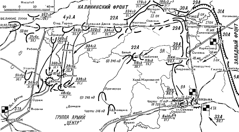 Ржевско сычевская операция 1942 года карта