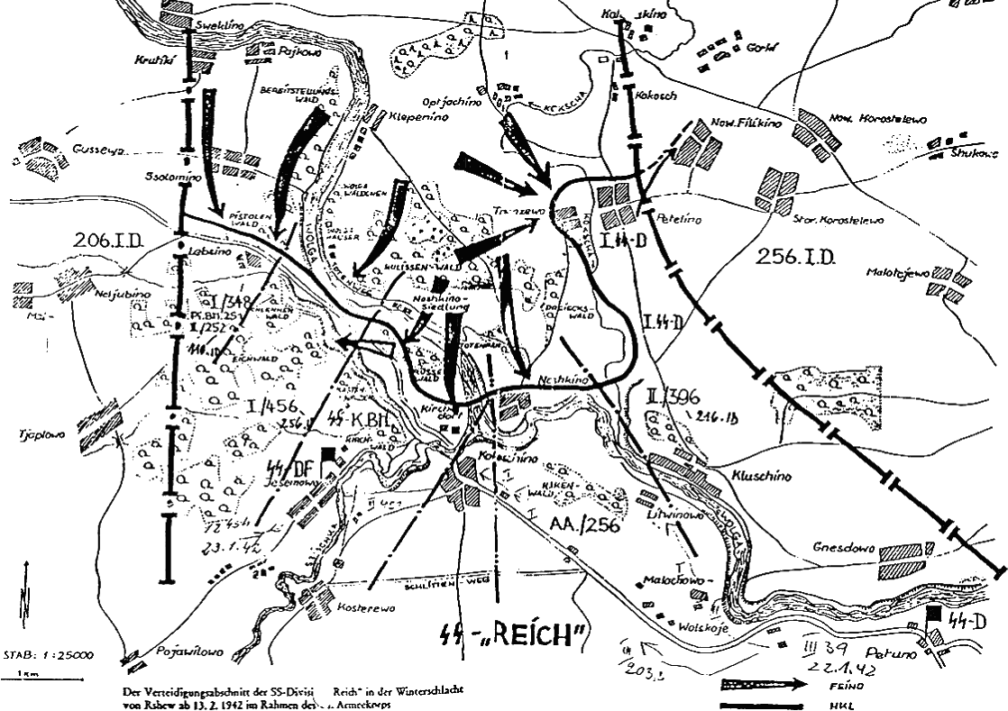 Карта ржева 1942