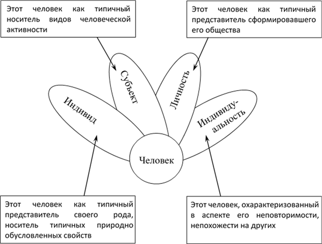 Психология личности схема