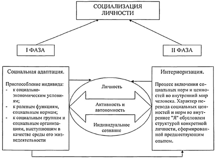 Процесс социализации схема