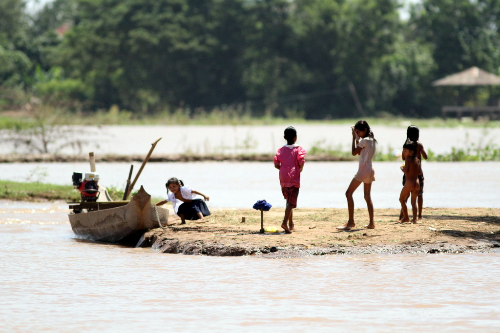 Bathing in Cambodia