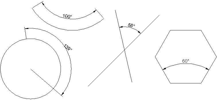 Как измерить угол в автокаде
