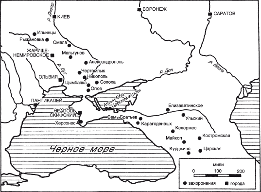 Карта степного кургана