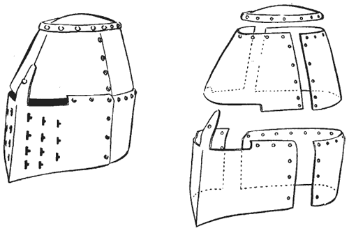 Рыцарский шлем из двух строительных касок