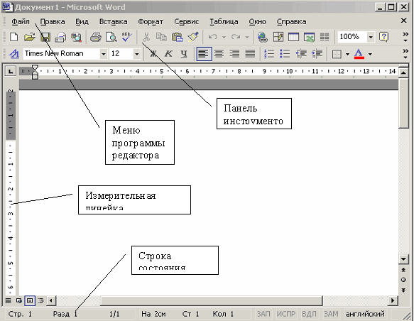 Контрольная работа: Настройка текстового редактора MS Word