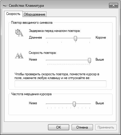 Устройство клавиатуры и мыши настройка параметров работы клавиатуры и мыши практическая работа