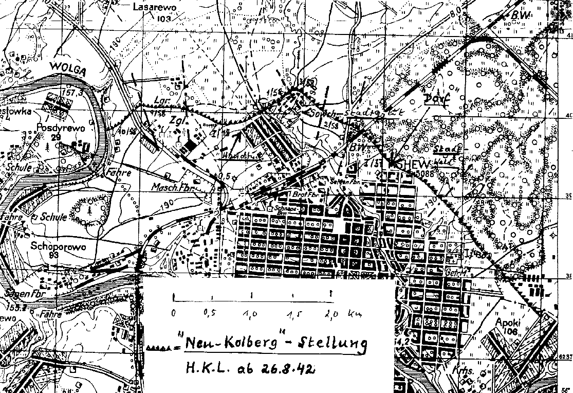 Карта ржева 1942