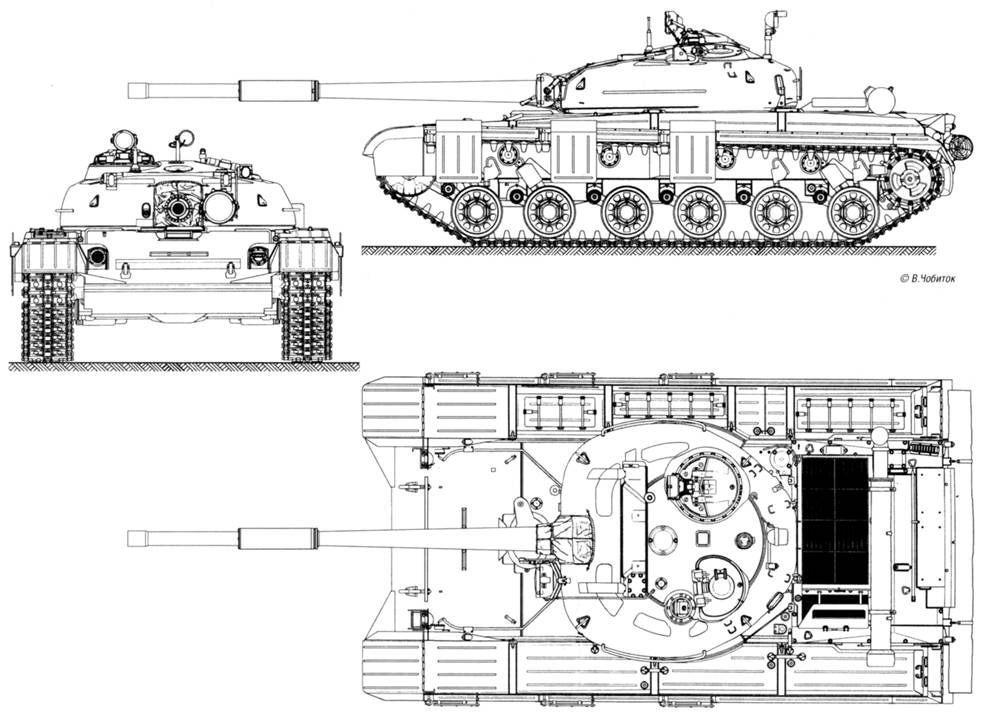 Чертеж танка т 72