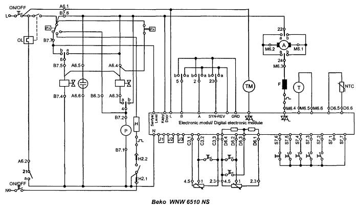 E131175 схема стиральной машины beko