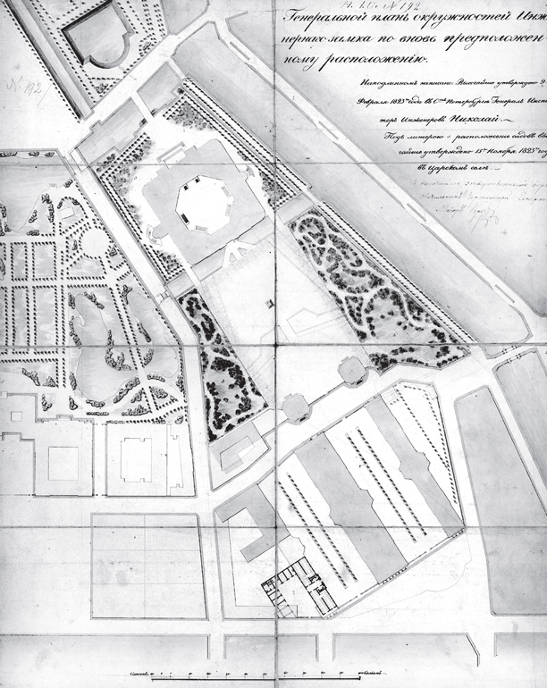 План михайловского сада