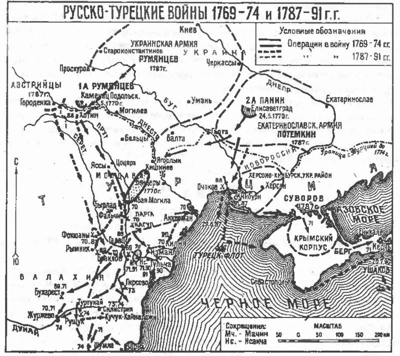 Русско турецкая война 1768 1774 карта егэ