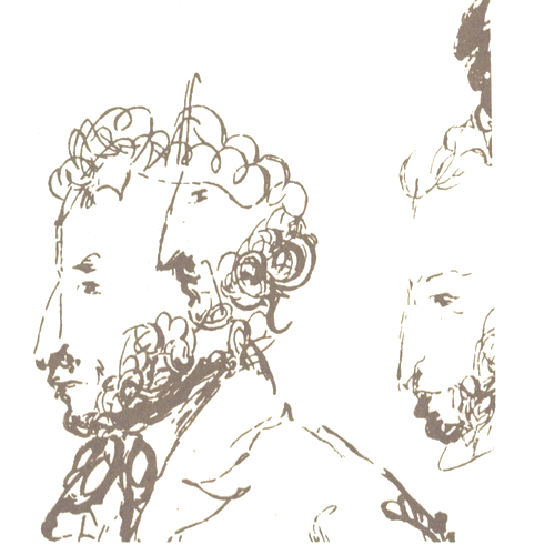 Исповедь гоголя. Гоголь зарисовка Пушкина. Гоголь рисунок Пушкина. Пушкин нарисовал Гоголя. Гоголь Наброски профиля а с Пушкина.