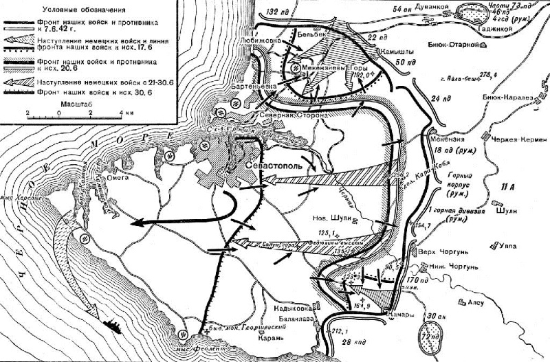 Крымская оборонительная операция 1941 карта