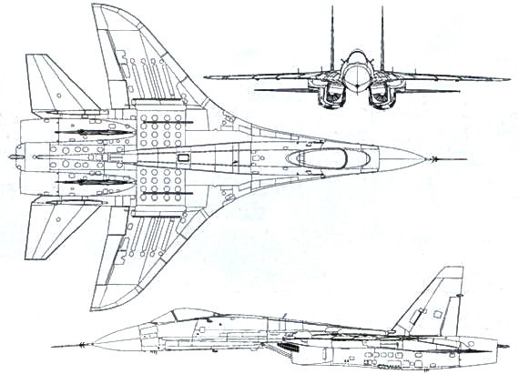 Чертеж самолета су 27