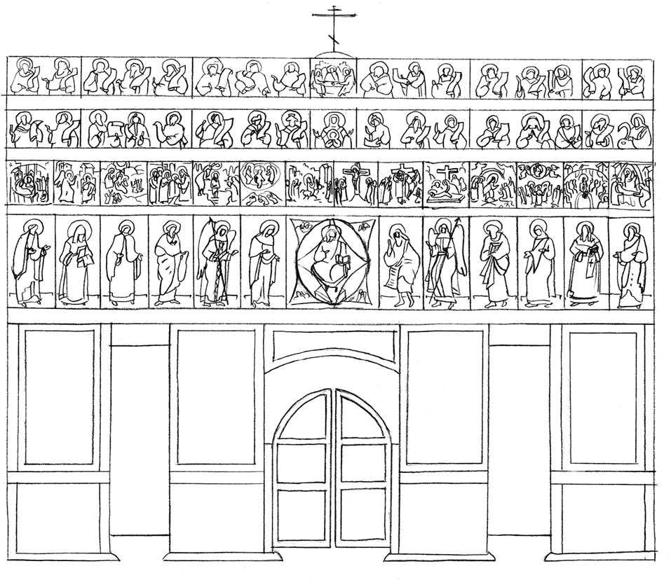 Иконостас местный ряд схема