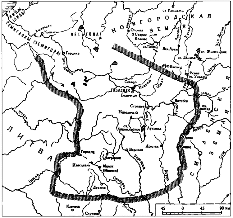 Полоцкая земля карта