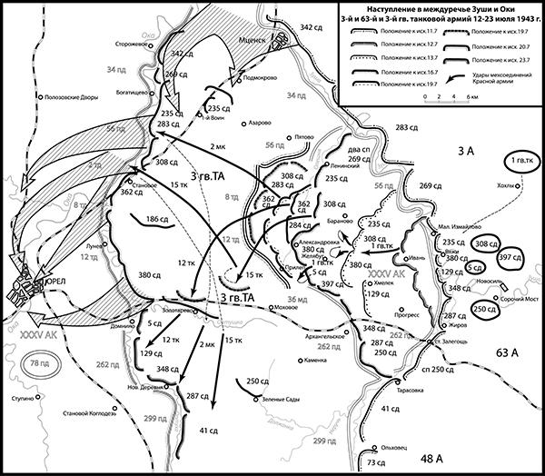 Орловская операция карта