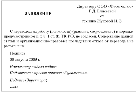 Контрольная работа по теме Правовые обоснования увольнения работника, совмещения профессий или должностей