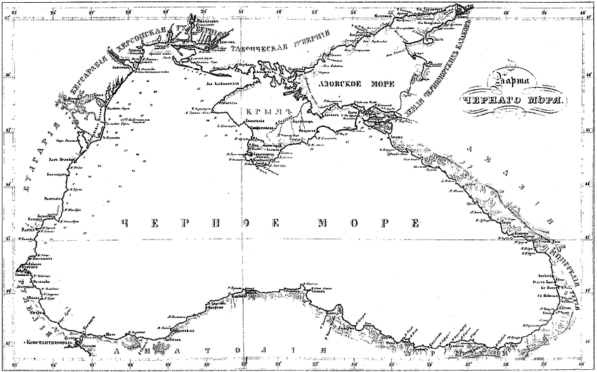 Карта черного и азовского моря