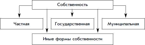 Виды собственности схема