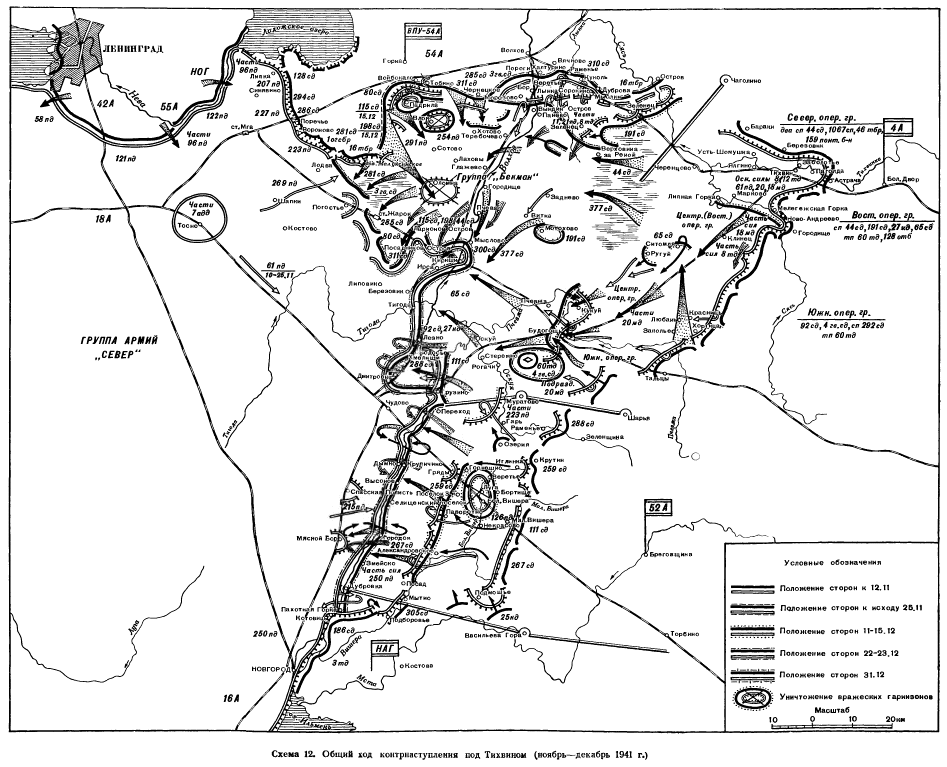 Тихвинская наступательная операция карта