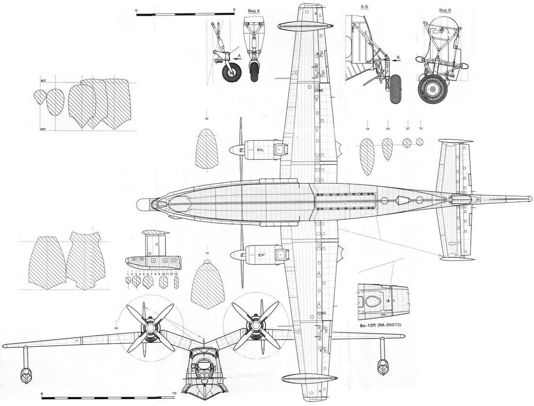 Самолет бе 200 чертеж