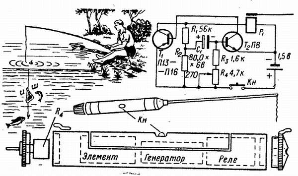 Схема электронной удочки