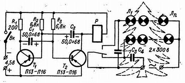 Схема советской гирлянды