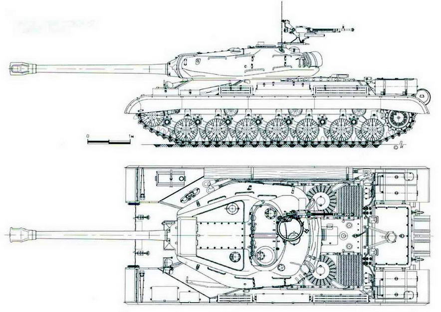 Чертеж танка ис3