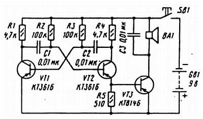 Имитатор звука схема