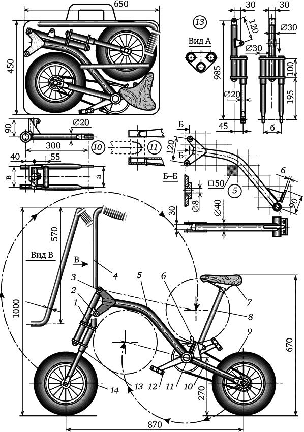 Чертеж велосипеда dwg - 85 фото