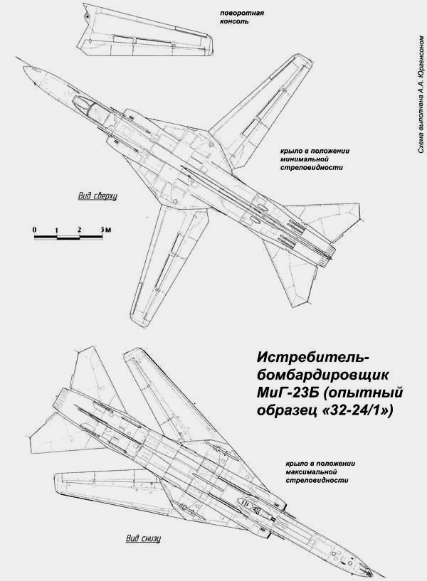 Схема крыла миг 23