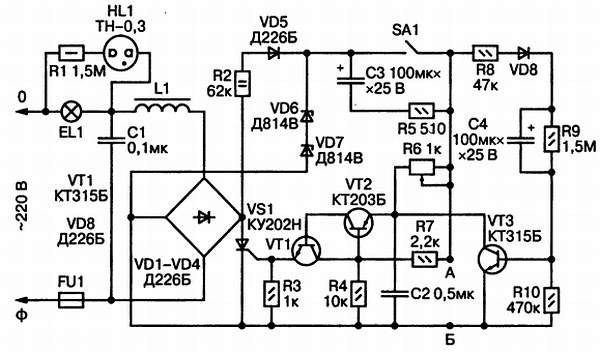 К145ап2 сенсорный светорегулятор схема