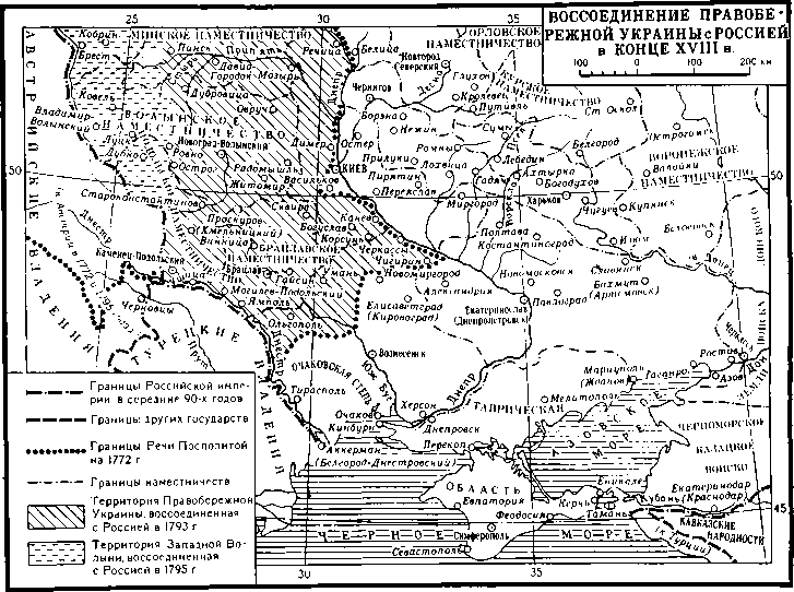 Украина 1654 год карта