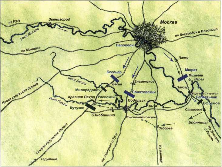 Карта тарутинский маневр 1812 года