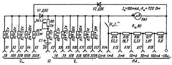 Омметр своими руками схема
