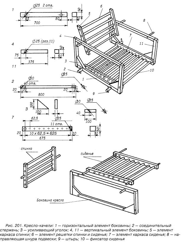 Диван качели своими руками чертежи
