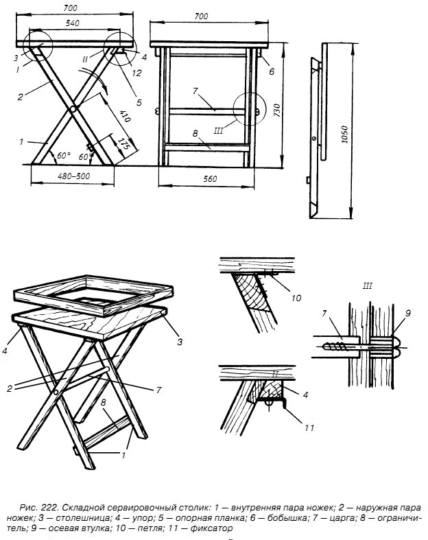 Стол складной туристический своими руками чертежи