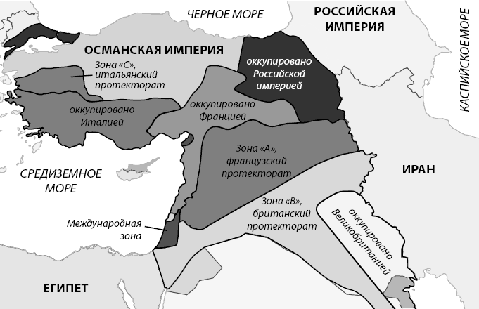 Карта севрского мирного договора