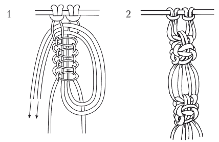 Макраме витая цепочка схема плетения