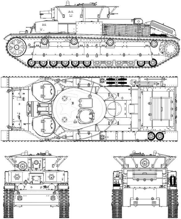 Чертеж советского танка