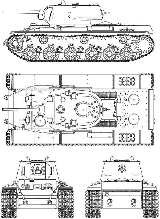 Чертеж танка кв 44