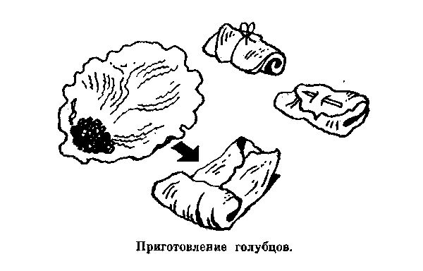 Нарисовать голубцы карандашом