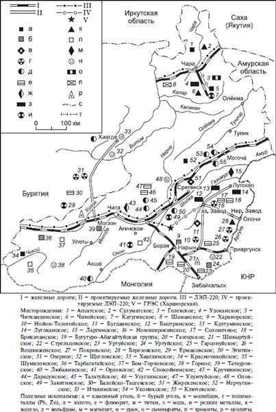 Карта месторождений забайкальского края