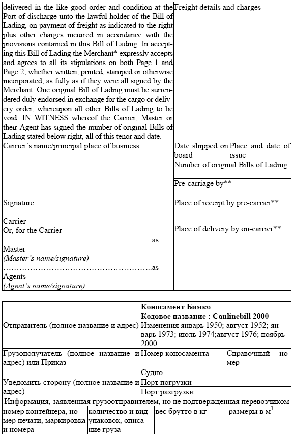 Коносамент как основной документ в морских перевозках. | АрсЛог | Грузоперевозки и ВЭД