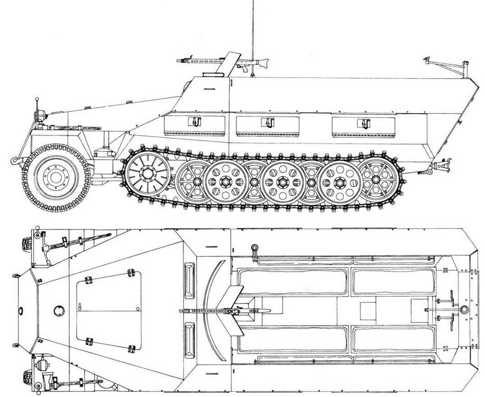 Чертеж sd kfz 251