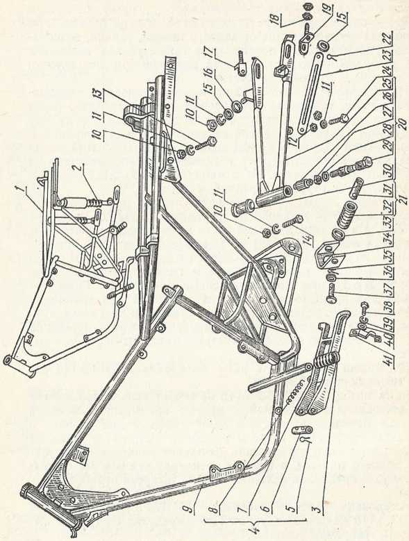 Чертеж рамы мотоцикла минск