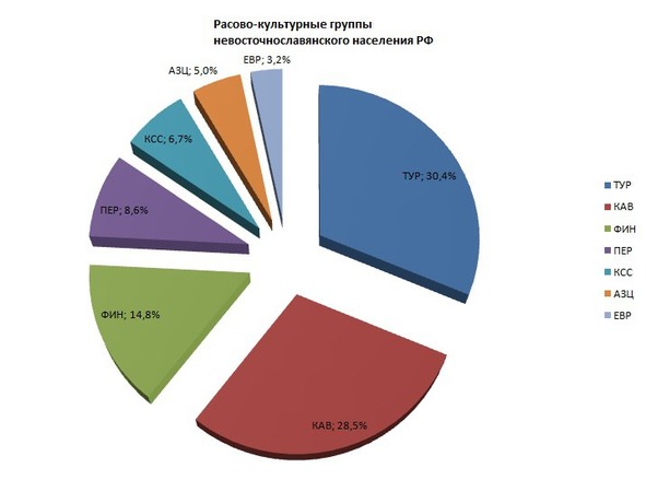 Круговая диаграмма народов россии