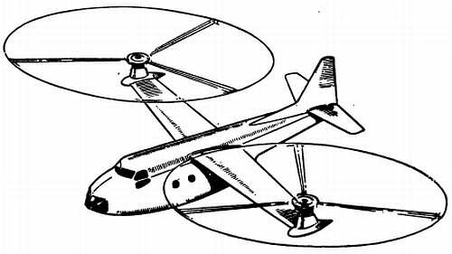 Двухвинтовая поперечная схема вертолета