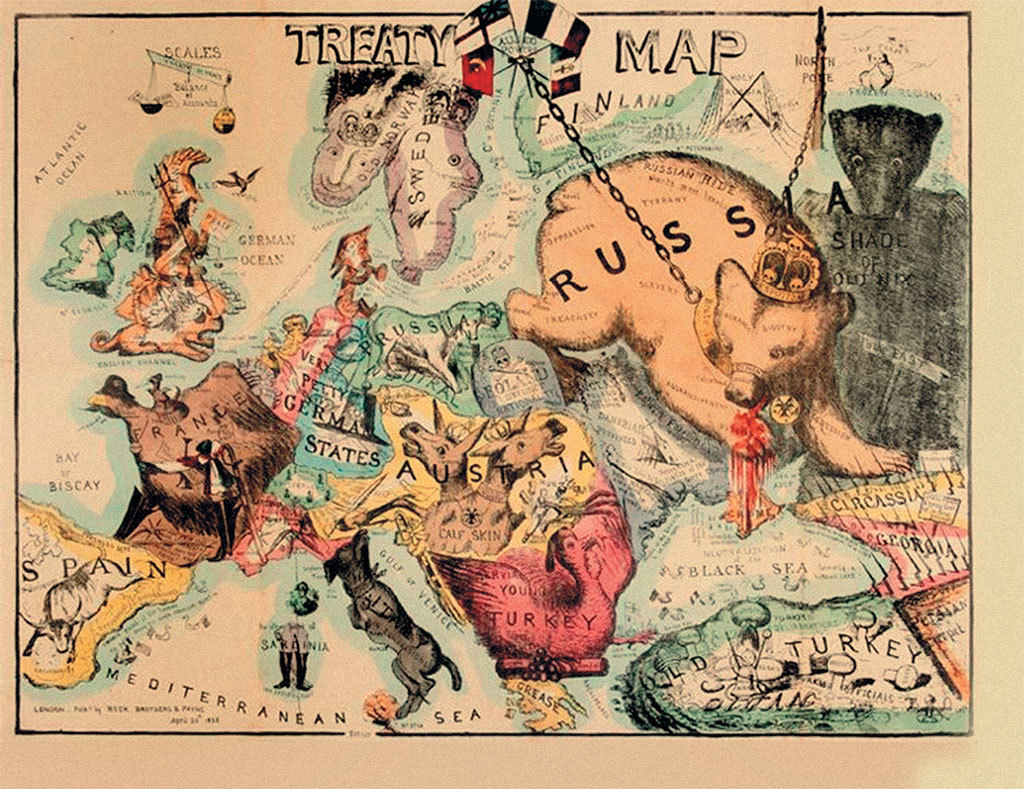 Карикатурная карта Европы 1939